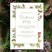 Kerstfeest Botanische Holly groen Feestdagenkaart
