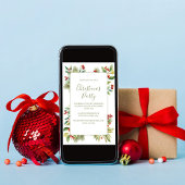 Kerstfeest Botanische Holly groen Feestdagenkaart