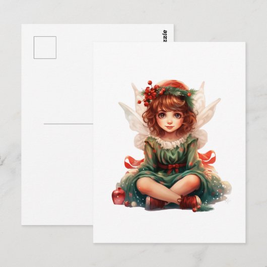 kerstfeest briefkaart (Voorkant / Achterkant)