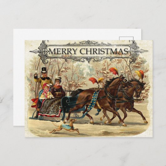  kerstfeest briefkaart (Voorkant / Achterkant)