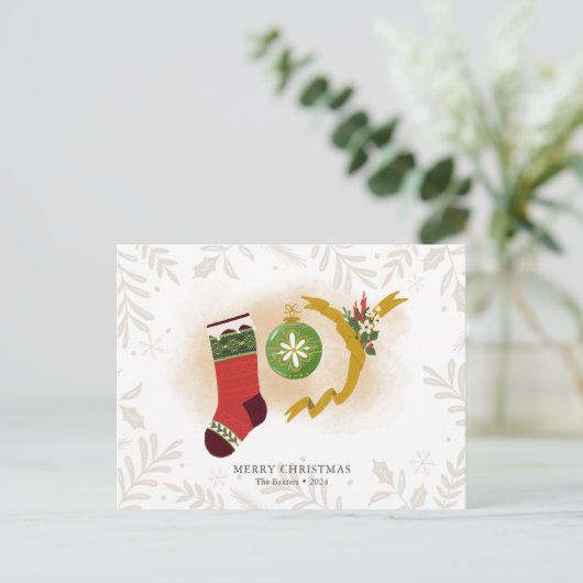 kerstfeest briefkaart (Staand voorkant)