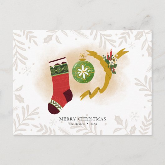 kerstfeest briefkaart (Voorkant)