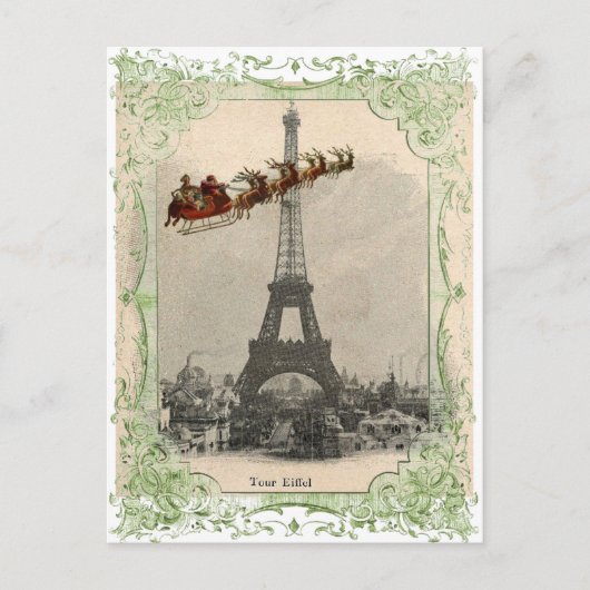  kerstfeest Briefkaart in Parijs (Voorkant)