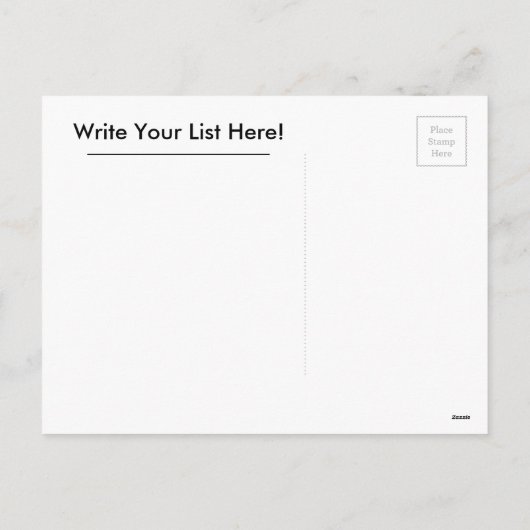 Kerstfeest Briefkaart van de Kerstman naar een kin (Achterkant)