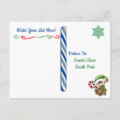 Kerstfeest Briefkaart van de Kerstman naar een kin (Achterkant)