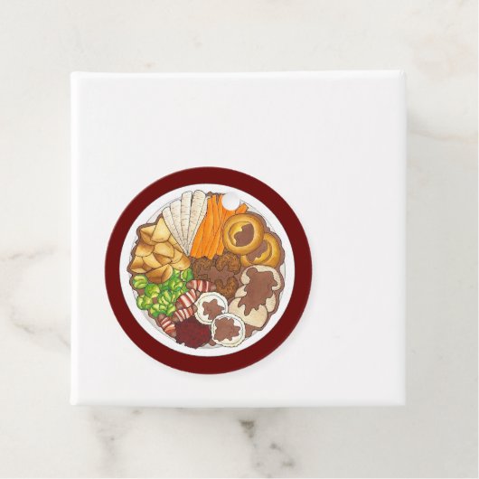 kerstfeest Britse feestelijke feestelijke Britse f Bedankjes Labels (In situ)