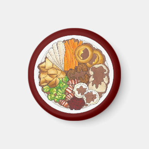 kerstfeest Britse feestelijke feestelijke Britse f Magneet