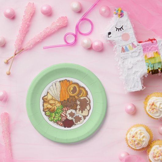 kerstfeest Britse feestelijke feestelijke Britse f Papieren Bordje (Feest)