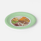 kerstfeest Britse feestelijke feestelijke Britse f Papieren Bordje (Gekanteld)