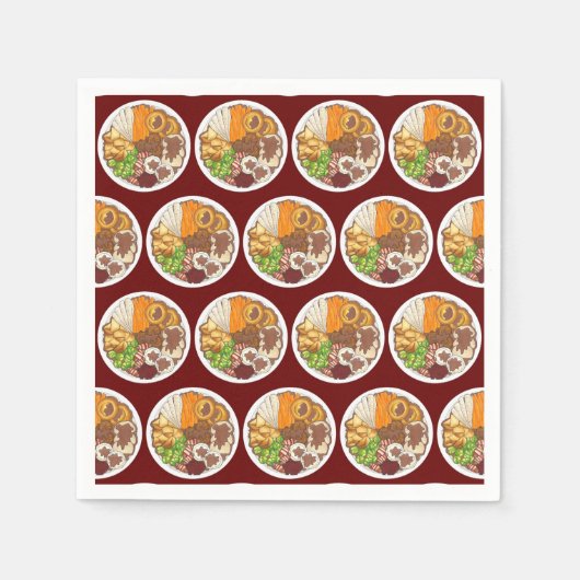 kerstfeest Britse feestelijke feestelijke Britse f Servet (Voorkant)