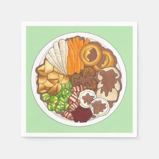 kerstfeest Britse feestelijke feestelijke Britse f Servet (Voorkant)