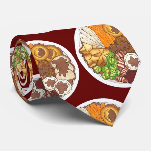 kerstfeest Britse feestelijke feestelijke Britse f Stropdas (Opgerold)