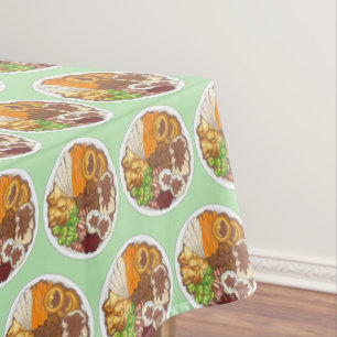 kerstfeest Britse feestelijke feestelijke Britse f Tafelkleed