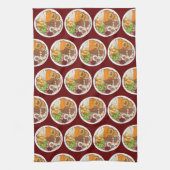 kerstfeest Britse feestelijke feestelijke Britse f Theedoek (Verticaal)