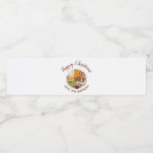 kerstfeest Britse feestelijke feestelijke Britse f Waterfles Etiket (Enkel label)