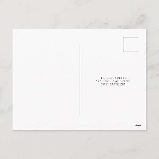 Kerstfeest Buffel rood Plaid Save the Date Feestdagenkaart (Achterkant)