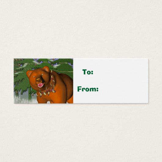 kerstfeest, cadeaulabel mini visitekaartjes (Voorkant)