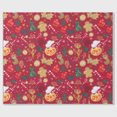 kerstfeest cadeaupapier (Vlak)