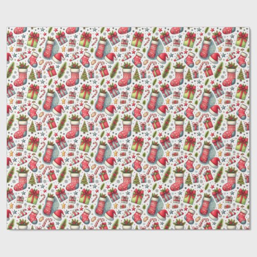 Kerstfeest Cadeaupapier (Vlak)
