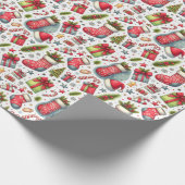 Kerstfeest Cadeaupapier (Hoek)