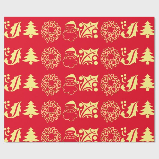 Kerstfeest Cadeaupapier (Vlak)