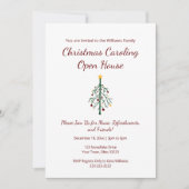 Kerstfeest Caroling Retro Vakantieboom Kaart (Voorkant)