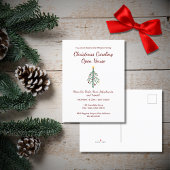 Kerstfeest Caroling Vakantie Retro Tree Uitnodiging Briefkaart