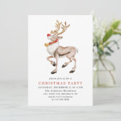 kerstfeest Cartoon rendierfeestdag in vivo Kaart (Staand voorkant)