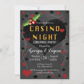 Kerstfeest Casino Nacht | Las Vegas Kaart (Voorkant)