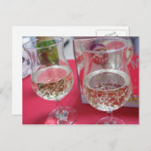 Kerstfeest Champagne Feestdagenkaart (Voorkant / Achterkant)