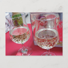 Kerstfeest Champagne Feestdagenkaart