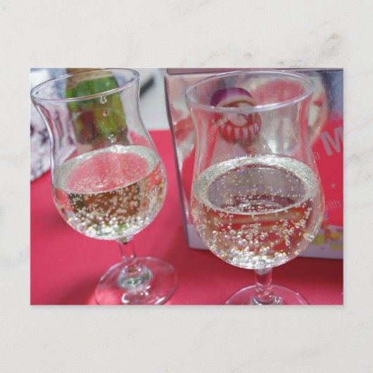 Kerstfeest Champagne Feestdagenkaart (Voorkant)