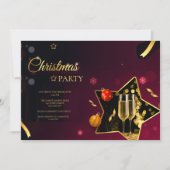 Kerstfeest Champagneglazen Kaart (Voorkant)