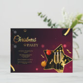 Kerstfeest Champagneglazen Kaart (Staand voorkant)