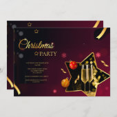 Kerstfeest Champagneglazen Kaart (Voorkant / Achterkant)