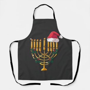 Kerstfeest Chanoeka Joodse Kerstman Menorah Schort