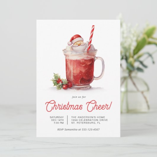 Kerstfeest Cheer Feestelijk Kerstfeest Kaart (Staand voorkant)