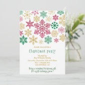 Kerstfeest Chic Sneeuwvlokken Kaart (Staand voorkant)