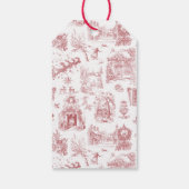 Kerstfeest Chinees Porselein Cadeaulabel (Achterkant)