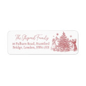 Kerstfeest Chinoiserie Etiket (Voorkant)