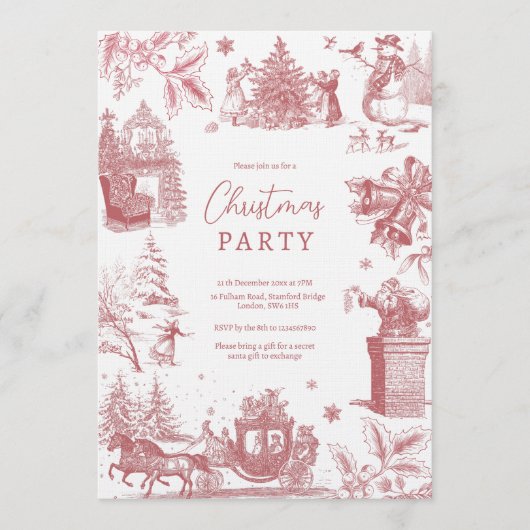 Kerstfeest Chinoiserie Kaart (Voorkant)