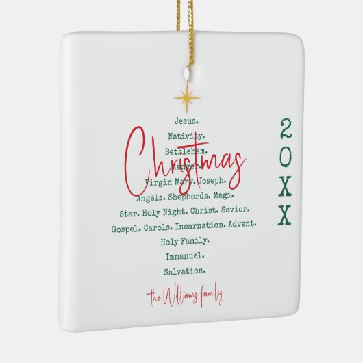 Kerstfeest Christelijk Geloof Jezus Religieus Keramisch Ornament (Rechts)