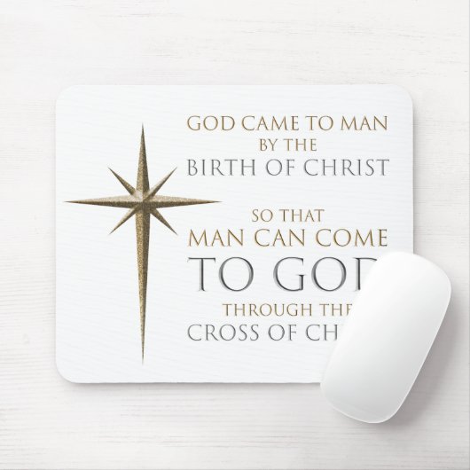 Kerstfeest Christelijke Faith Star: geboorte en kr Muismat (Met muis)