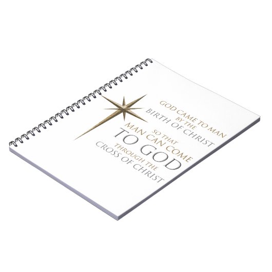 Kerstfeest Christelijke Faith Star: geboorte en kr Notitieboek (Linkerzijde)