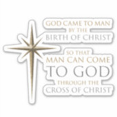 Kerstfeest Christelijke Faith Star: geboorte en kr Sticker (Voorkant)