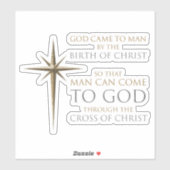 Kerstfeest Christelijke Faith Star: geboorte en kr Sticker (Vel)