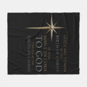 Kerstfeest Christelijke Faith Star: Geboorteplaats Fleece Deken (Voorkant (Horizontaal))