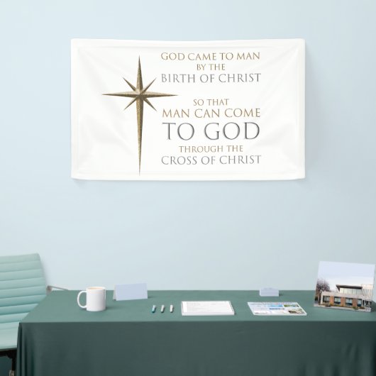 Kerstfeest Christelijke Faith Star: Geboorteplaats Spandoek