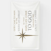 Kerstfeest Christelijke Faith Star: Geboorteplaats Spandoek (Verticaal)