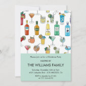 Kerstfeest Cocktail Hedendaagse Drinken Kaart (Voorkant)